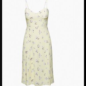 Aritzia Sunday Best Viola Midi Dress Yellow Purple